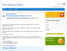 Tablet Screenshot of orlandoappliancerepairs.net